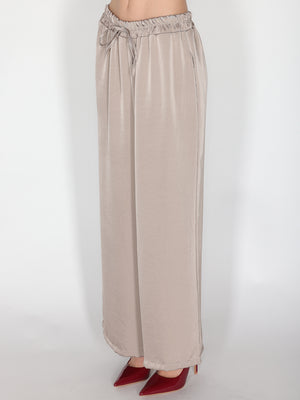 Pantalone in raso palazzo