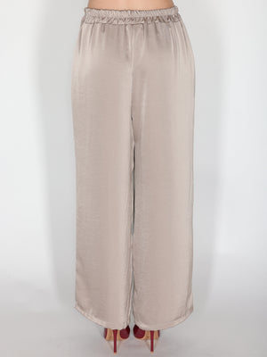 Pantalone in raso palazzo