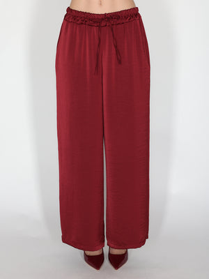 Pantalone in raso palazzo