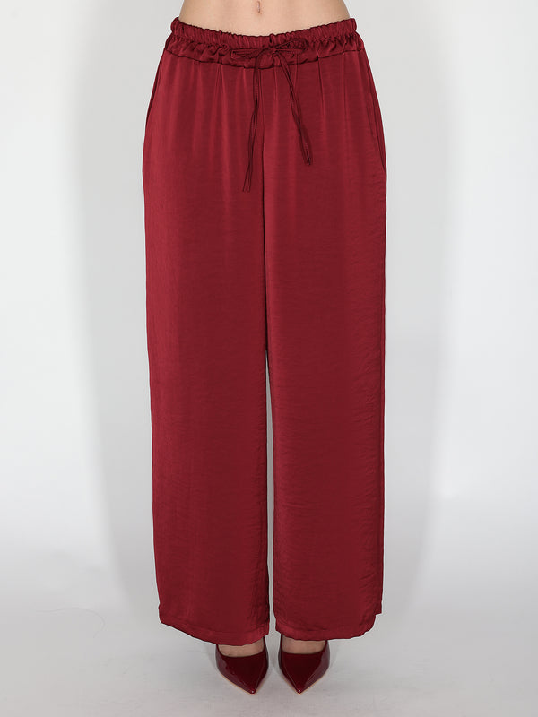 Pantalone in raso palazzo