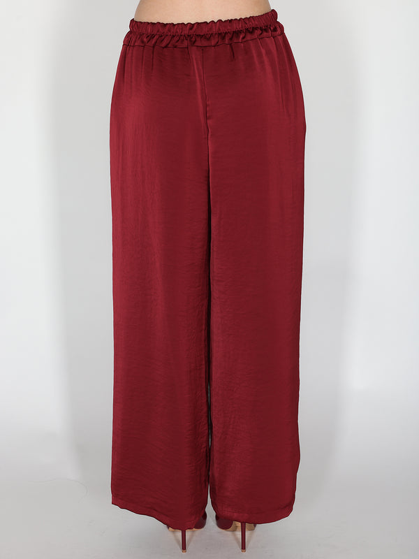 Pantalone in raso palazzo
