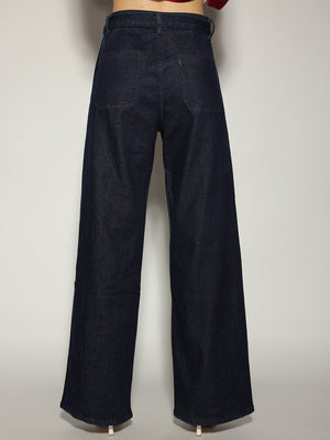 Jeans palazzo con cintura