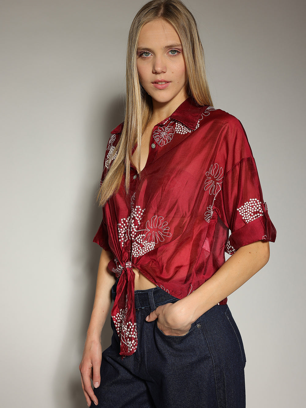 Camicia India con ricami
