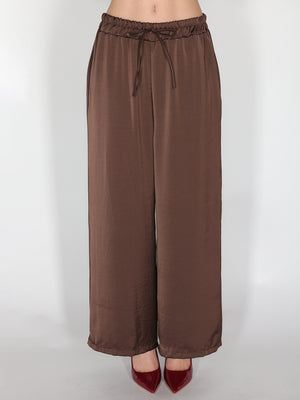 Pantalone in raso palazzo