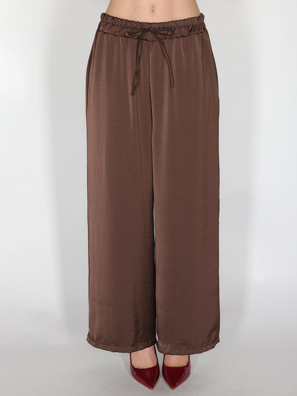 Pantalone in raso palazzo