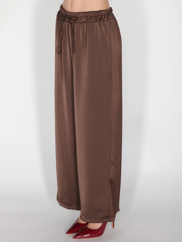 Pantalone in raso palazzo