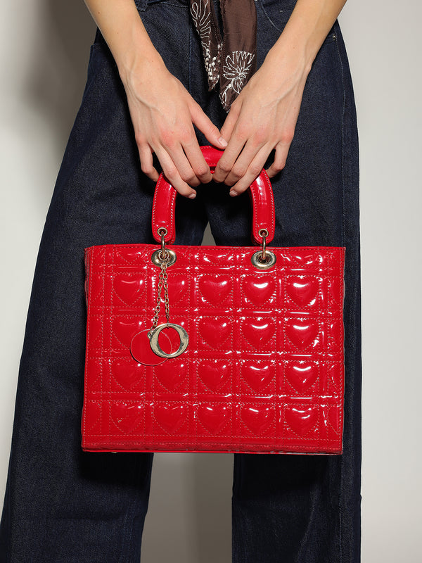 Borsa Rosso lucida