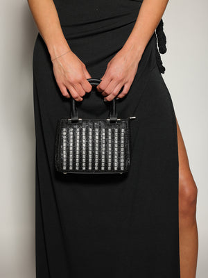Borsa Nero strass