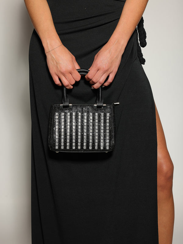 Borsa Nero strass