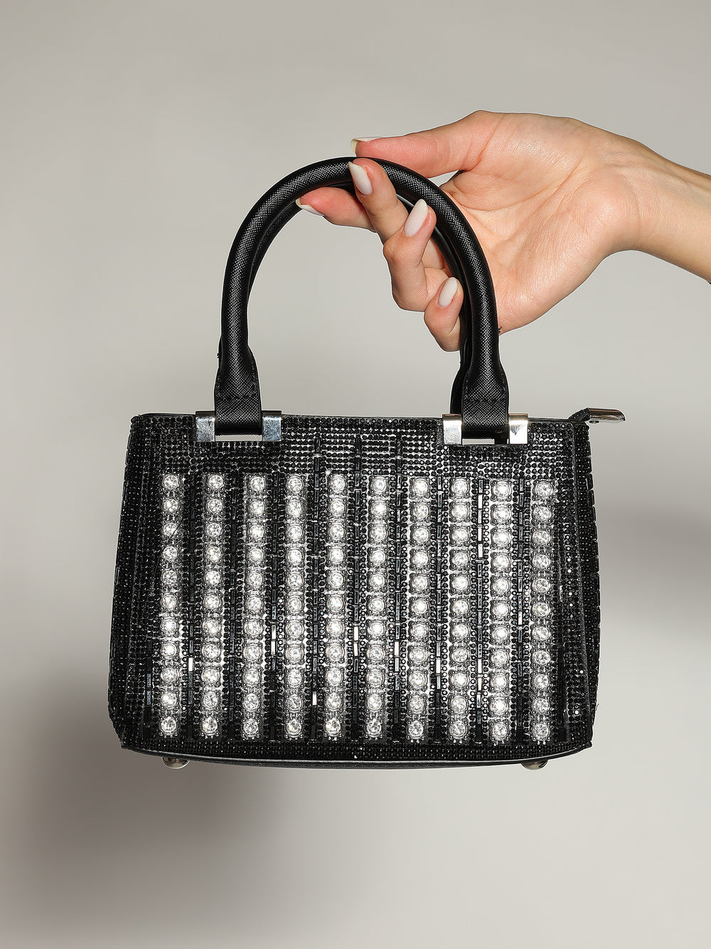 Borsa Nero strass