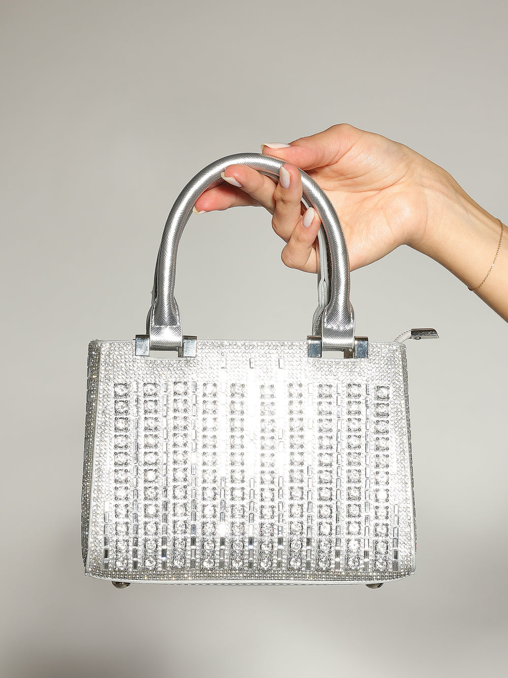 Borsa Grigio strass
