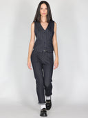 Pantalone in chambray a righe