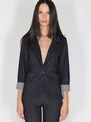Giacca in chambray a righe