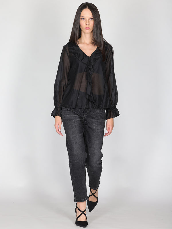 Jeans mit Strasssteinen