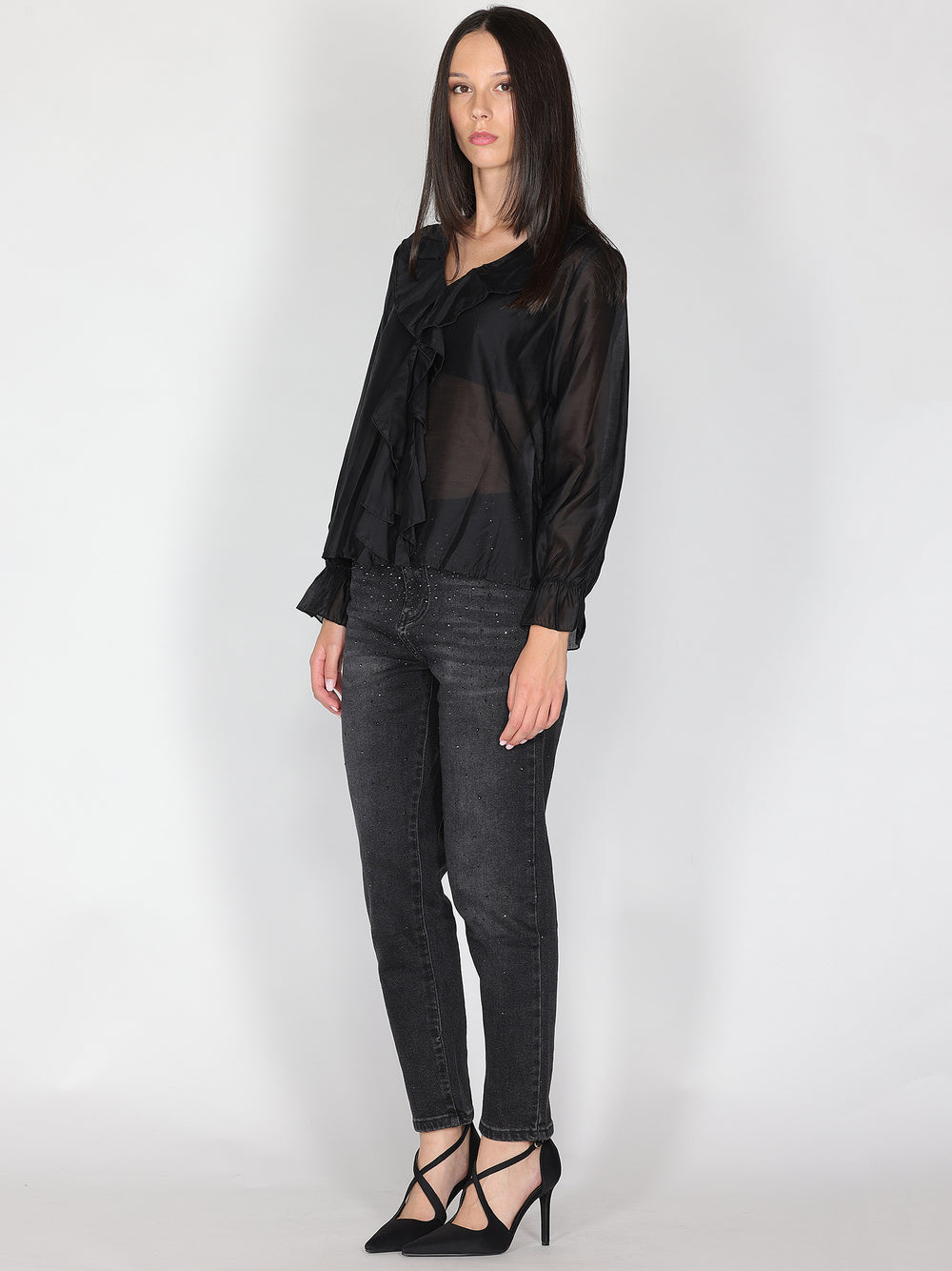 Jeans con strass