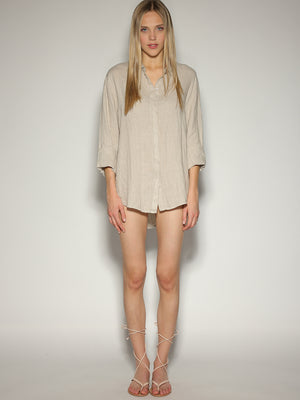 Camicia Beige in lino
