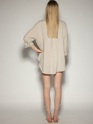 Camicia Beige in lino