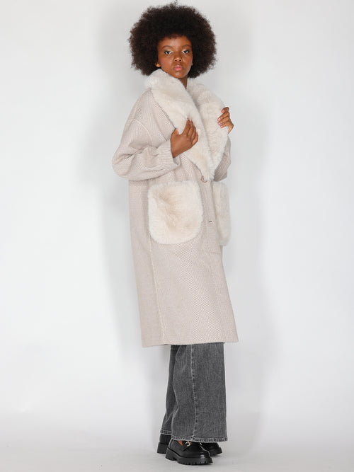 Cappotto Beige con pelliccia