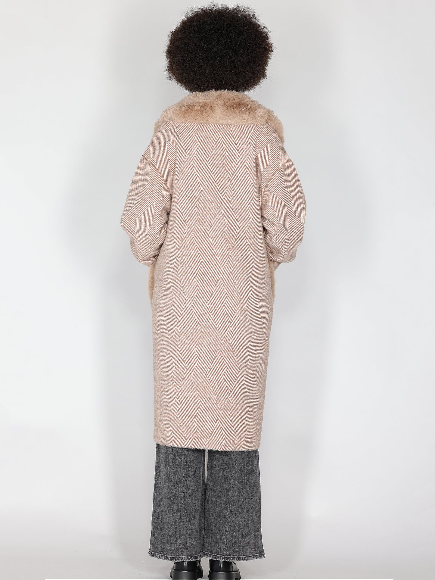 Cappotto Cammello con pelliccia