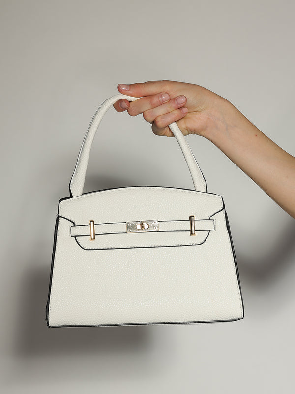 Borsa Bianco con fibbia