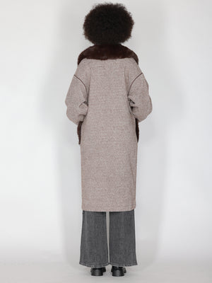 Cappotto Cacao con pelliccia