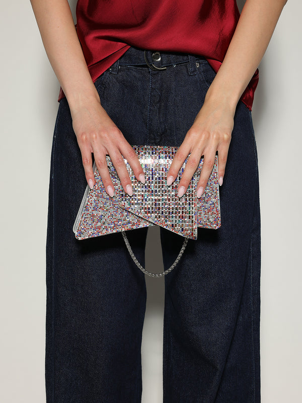 Borsa Multicolor strass con tracolla