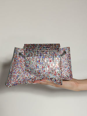 Borsa Multicolor strass con tracolla