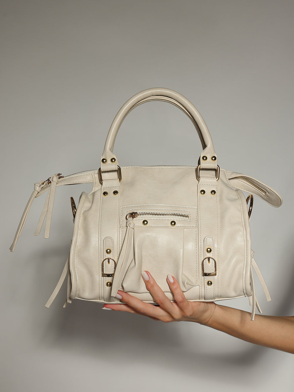 Bauletto Panna con zip