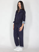 Pantalone in chambray gamba larga