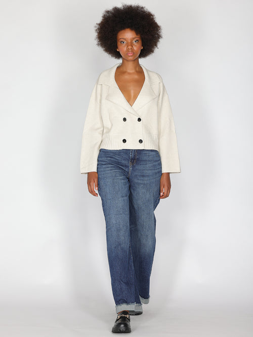 Jeans a palazzo con risvolto