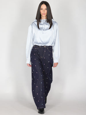 Maglia palloncino con scollo coulisse