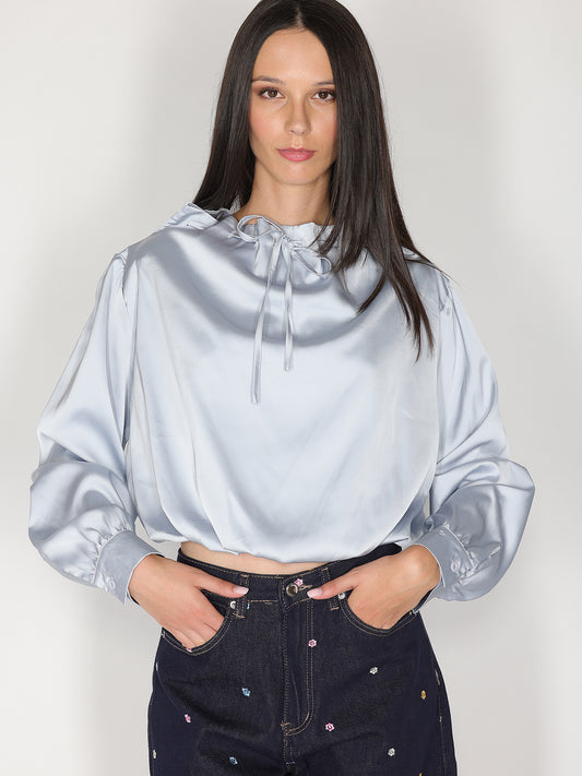 Maglia palloncino con scollo coulisse