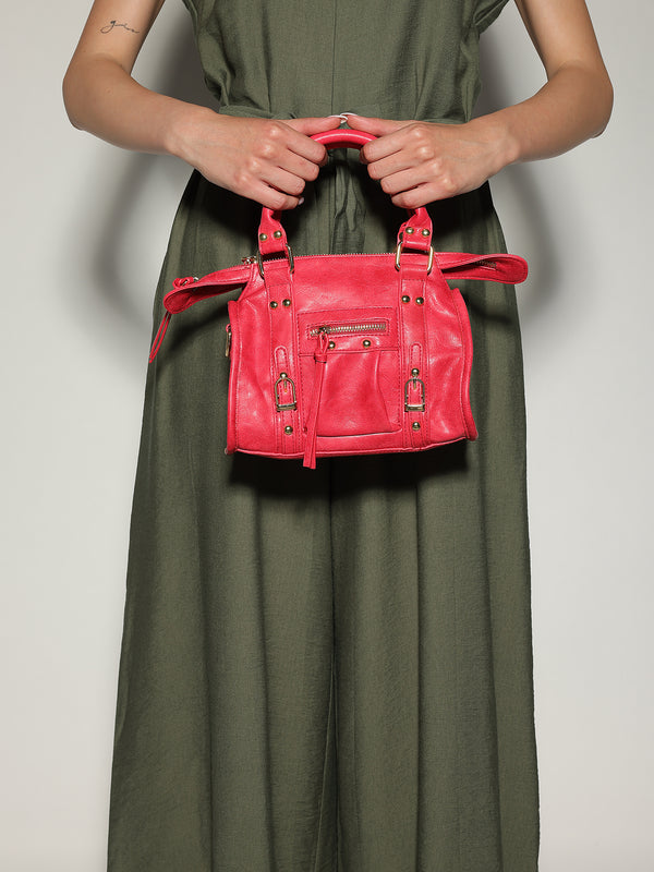 Bauletto Rosso con zip