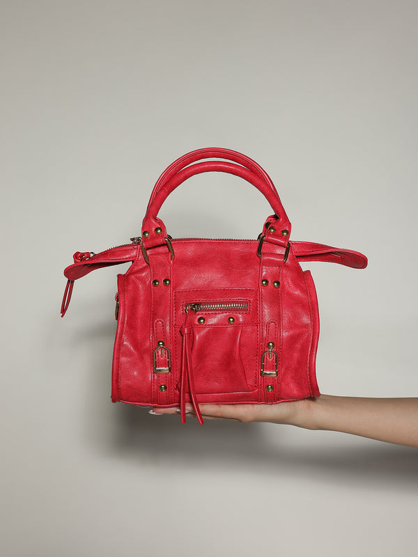 Bauletto Rosso con zip