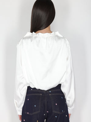 Maglia palloncino con scollo coulisse
