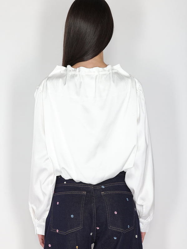 Maglia palloncino con scollo coulisse