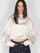 Maglia palloncino con scollo coulisse