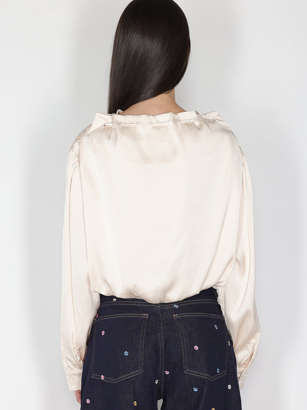 Maglia palloncino con scollo coulisse