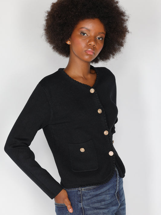 Giacca maglia con bottoni