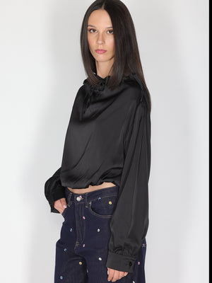 Maglia palloncino con scollo coulisse