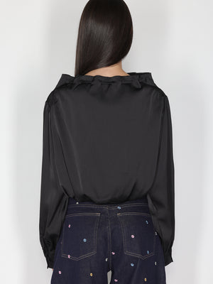 Maglia palloncino con scollo coulisse