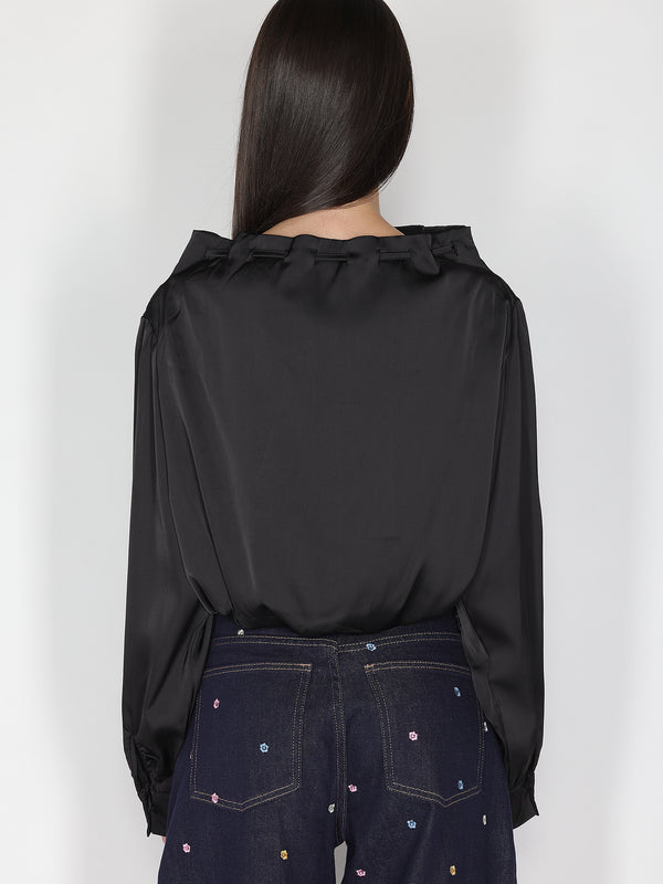 Maglia palloncino con scollo coulisse