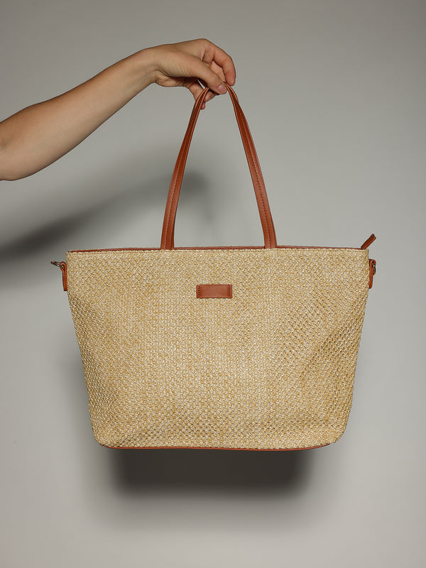 Borsa Beige paglia