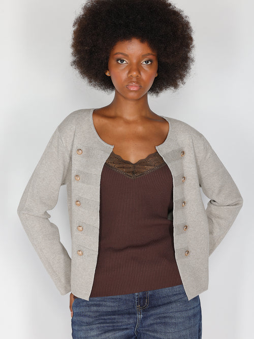 Giacca in maglia con bottoni