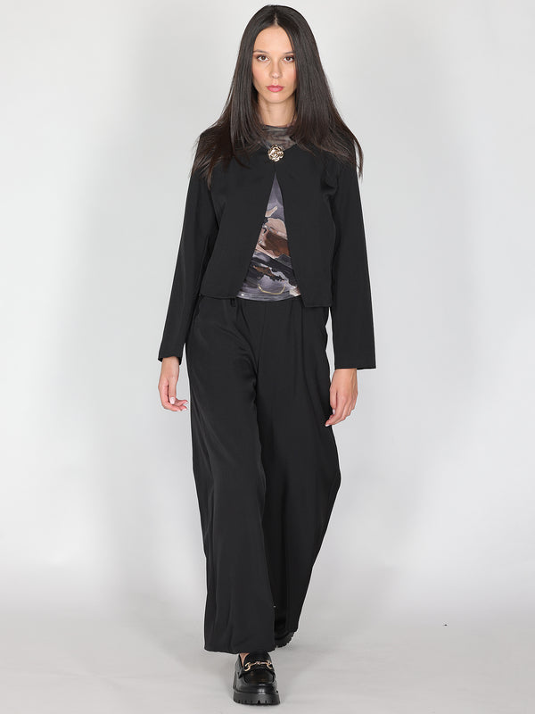 Pantalone palazzo con pinces