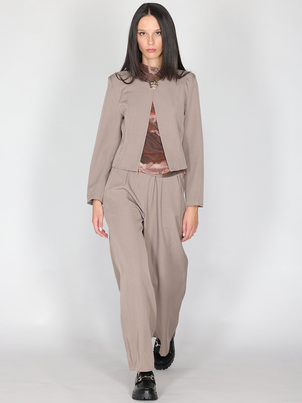 Pantalone palazzo con pinces
