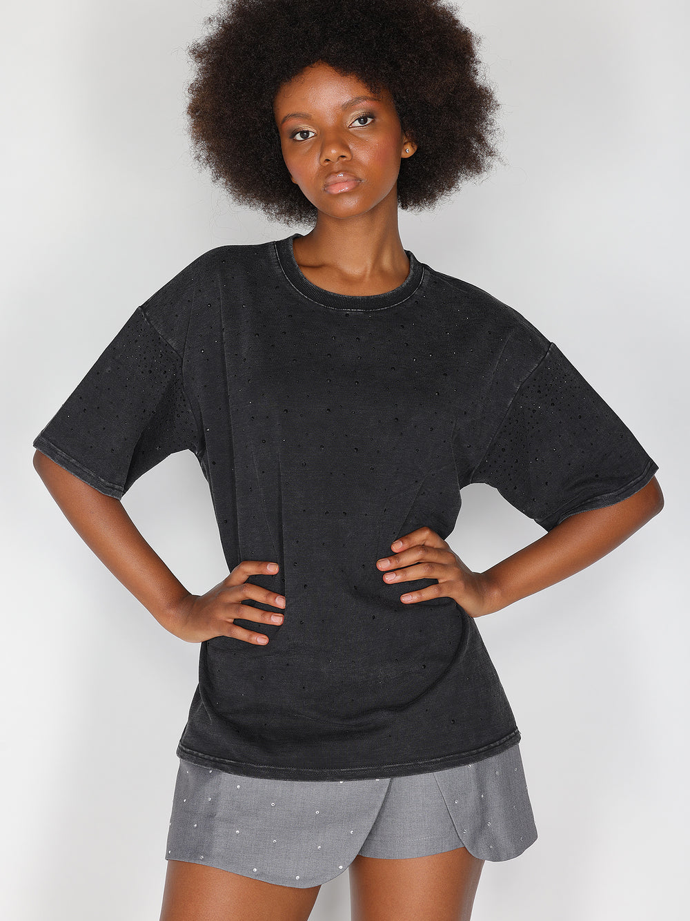 T-shirt con strass