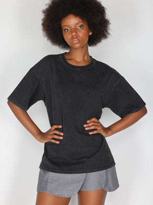 T-shirt con strass
