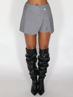 Pantalone corto con strass