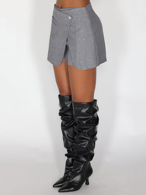 Pantalone corto con strass